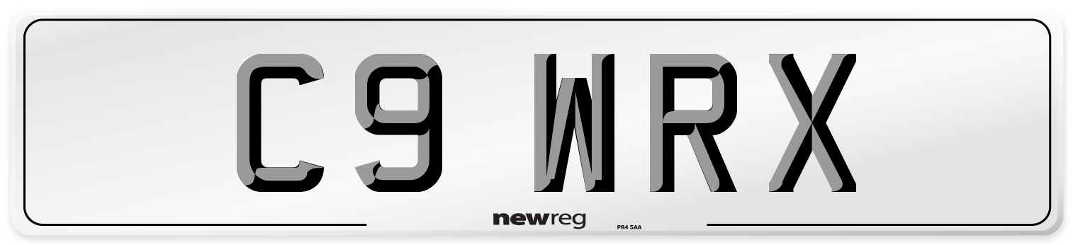 C9 WRX Number Plate from New Reg